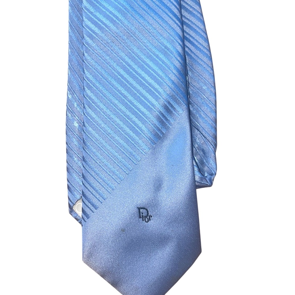 Light blue men's Christian Dior logo‎ tie